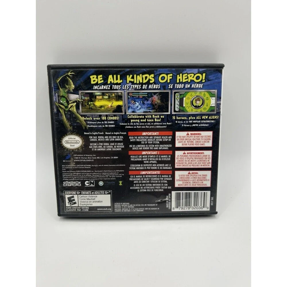 Ben 10 Omniverse Nintendo DS Case & Manual Only  OEM No Game Replacement